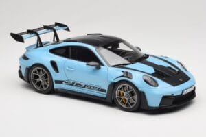 Porsche 911 992 GT3 RS Weissach Pack Gulf Blue Norev 1:18 187367 メタル - 画像 6/8