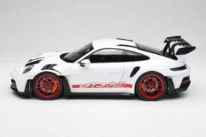 Porsche 911 992 GT3 RS ホワイト & Pyro レッド Norev 1:12 127530 メタル - 画像 3/6
