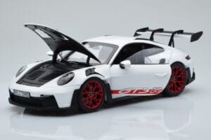Porsche 911 992 GT3 RS ホワイト パイロレッド Norev 1:18 187352 メタル - 画像 2/8