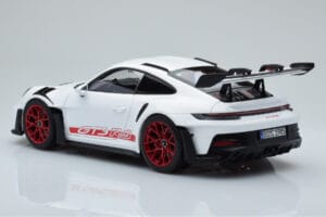 Porsche 911 992 GT3 RS ホワイト パイロレッド Norev 1:18 187352 メタル - 画像 7/8