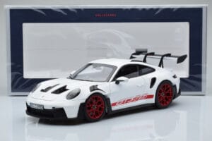 Porsche 911 992 GT3 RS ホワイト パイロレッド Norev 1:18 187352 メタル - 画像 8/8