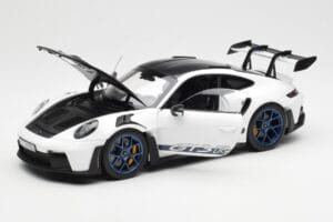Porsche 911 992 GT3 Weissach Package ホワイト & インディゴブルー Norev 1:18 187353 メタル - 画像 2/8