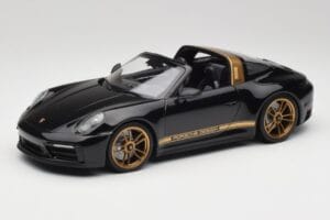 Porsche 911 992 Targa Porsche Design ブラック & ゴールド Concept Minichamps 1:18 PORSCHE001 メタル