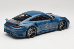 Porsche 911 992 Turbo S Coupe Sport Design ブルー Minichamps 1:18 113069073 メタル - 画像 3/8