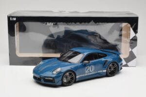Porsche 911 992 Turbo S Sport Design Package Gentian Blue Metallic Minichamps 1:18 155069170 メタル - 画像 6/6