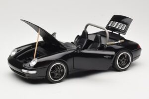 Porsche 911 993 Carrera カブリオレ ブラック Bburago 1:18 3090-M1 メタル - 画像 2/8