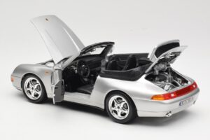 Porsche 911 993 Carrera カブリオレ シルバー Bburago 1:18 18-12039 メタル - 画像 5/8