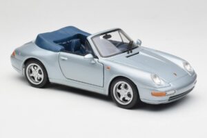 Porsche 911 993 Carrera カブリオレ シルバー Maisto 1:18 100299-M1 メタル - 画像 6/8