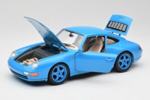 Porsche 911 993 Carrera ブルー Bburago 1:18 3060 メタル - 画像 2/8