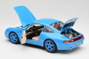 Porsche 911 993 Carrera ブルー Bburago 1:18 3060 メタル - 画像 5/8
