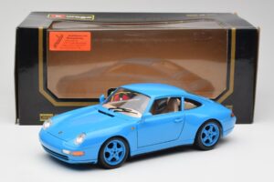Porsche 911 993 Carrera ブルー Bburago 1:18 3060 メタル - 画像 8/8
