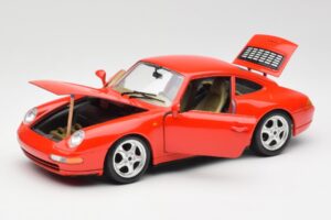 Porsche 911 993 Carrera レッド Bburago 1:18 3050 メタル - 画像 2/8