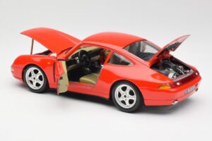 Porsche 911 993 Carrera レッド Bburago 1:18 3050 メタル - 画像 5/8