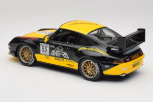 Porsche 911 993 GT2 #55 ブラック & イエロー Anson 1:18 30325-W メタル - 画像 6/6
