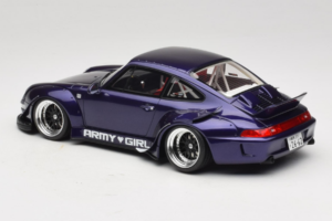 Porsche 911 993 RWB Army Girl パープル GT Spirit 1:18 GT562 レジン - 画像 5/6