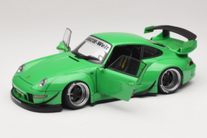 Porsche 911 993 RWB グリーン Gun Grey Wheels AUTOart 1:18 78151 コンポジット - 画像 2/8