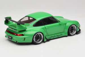 Porsche 911 993 RWB グリーン Gun Grey Wheels AUTOart 1:18 78151 コンポジット - 画像 3/8