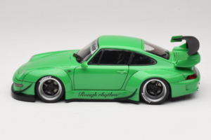 Porsche 911 993 RWB グリーン Gun Grey Wheels AUTOart 1:18 78151 コンポジット - 画像 4/8