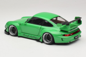 Porsche 911 993 RWB グリーン Gun Grey Wheels AUTOart 1:18 78151 コンポジット - 画像 7/8