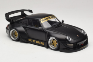 Porsche 911 993 RWB Matt Black With Gold Wheels AUTOart 1:18 78154 コンポジット - 画像 6/8
