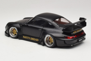 Porsche 911 993 RWB Matt Black With Gold Wheels AUTOart 1:18 78154 コンポジット - 画像 7/8