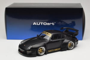 Porsche 911 993 RWB Matt Black With Gold Wheels AUTOart 1:18 78154 コンポジット - 画像 8/8
