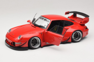 Porsche 911 993 RWB レッド Gun Grey Wheels AUTOart 1:18 78153 コンポジット - 画像 2/8