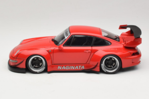 Porsche 911 993 RWB レッド Gun Grey Wheels AUTOart 1:18 78153 コンポジット - 画像 4/8