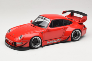 Porsche 911 993 RWB レッド Gun Grey Wheels AUTOart 1:18 78153 コンポジット