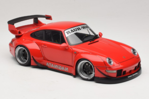 Porsche 911 993 RWB レッド Gun Grey Wheels AUTOart 1:18 78153 コンポジット - 画像 6/8