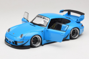 Porsche 911 993 RWB スカイブルー Gun Grey Wheels AUTOart 1:18 78152 コンポジット - 画像 2/8