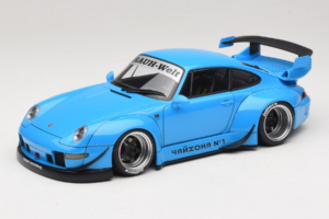 Porsche 911 993 RWB スカイブルー Gun Grey Wheels AUTOart 1:18 78152 コンポジット