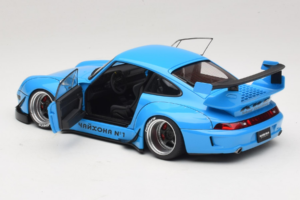 Porsche 911 993 RWB スカイブルー Gun Grey Wheels AUTOart 1:18 78152 コンポジット - 画像 5/8