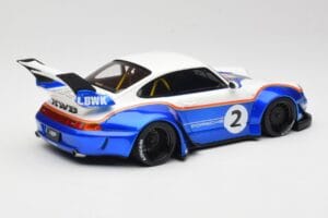 Porsche 911 993 RWB X Liberty Walk ホワイト ウィズ ブルー GT Spirit 1:18 GT530 レジン - 画像 2/8