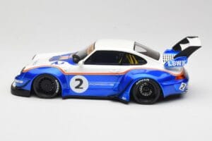 Porsche 911 993 RWB X Liberty Walk ホワイト ウィズ ブルー GT Spirit 1:18 GT530 レジン - 画像 3/8