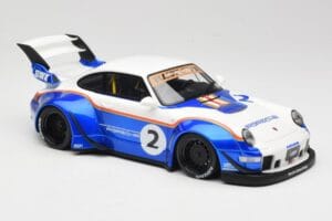 Porsche 911 993 RWB X Liberty Walk ホワイト ウィズ ブルー GT Spirit 1:18 GT530 レジン - 画像 4/8