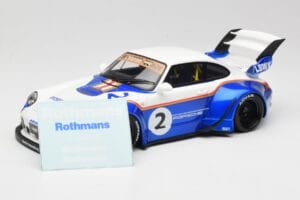 Porsche 911 993 RWB X Liberty Walk ホワイト ウィズ ブルー GT Spirit 1:18 GT530 レジン - 画像 6/8