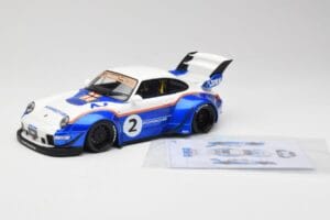 Porsche 911 993 RWB X Liberty Walk ホワイト ウィズ ブルー GT Spirit 1:18 GT530 レジン - 画像 7/8