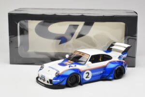Porsche 911 993 RWB X Liberty Walk ホワイト ウィズ ブルー GT Spirit 1:18 GT530 レジン - 画像 8/8