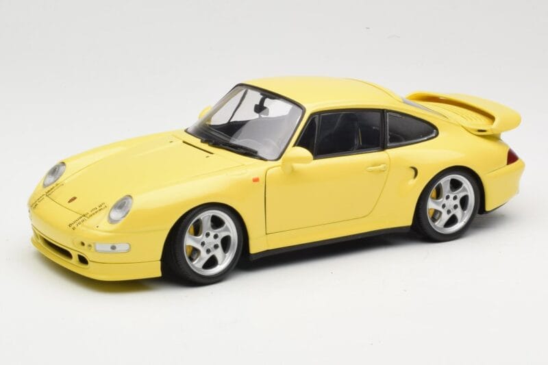 Porsche 911 993 Turbo S イエロー UT Models 1:18 27836 メタル