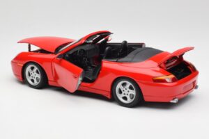 Porsche 911 996 カブリオレ レッド Gate 1:18 1051 メタル - 画像 5/8