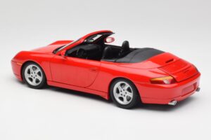 Porsche 911 996 カブリオレ レッド Gate 1:18 1051 メタル - 画像 7/8