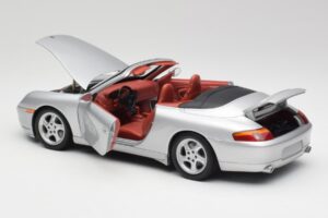 Porsche 911 996 カブリオレ シルバー Gate 1:18 1052 メタル - 画像 5/8