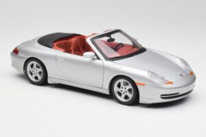 Porsche 911 996 カブリオレ シルバー Gate 1:18 1052 メタル - 画像 6/8