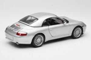 Porsche 911 996 Carrera カブリオレ シルバー Hot Wheels 1:18 213595 メタル - 画像 3/8