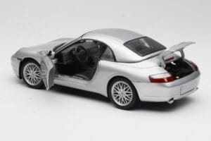 Porsche 911 996 Carrera カブリオレ シルバー Hot Wheels 1:18 213595 メタル - 画像 5/8