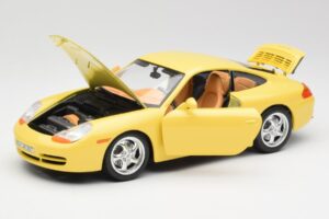 Porsche 911 996 Carrera イエロー Bburago 1:18 30085-M1 メタル - 画像 2/8