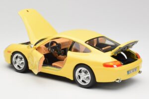 Porsche 911 996 Carrera イエロー Bburago 1:18 30085-M1 メタル - 画像 5/8