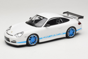 Porsche 911 996 GT3 RS ホワイト ブルーストライプ Minichamps 1:18 155062021 メタル