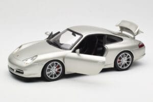 Porsche 911 996 GT3 シルバー Hot Wheels 1:18 C2590 メタル - 画像 2/8